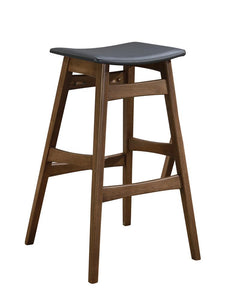 Finnick Tapered Legs Bar Stools Dark Grey and Walnut (Set of 2) image