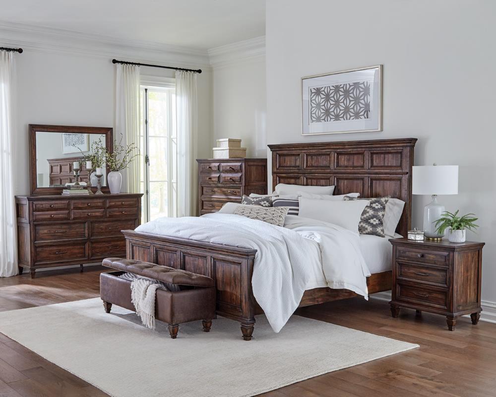 Avenue 5-piece Eastern King Bedroom Set Weathered Burnished Brown image