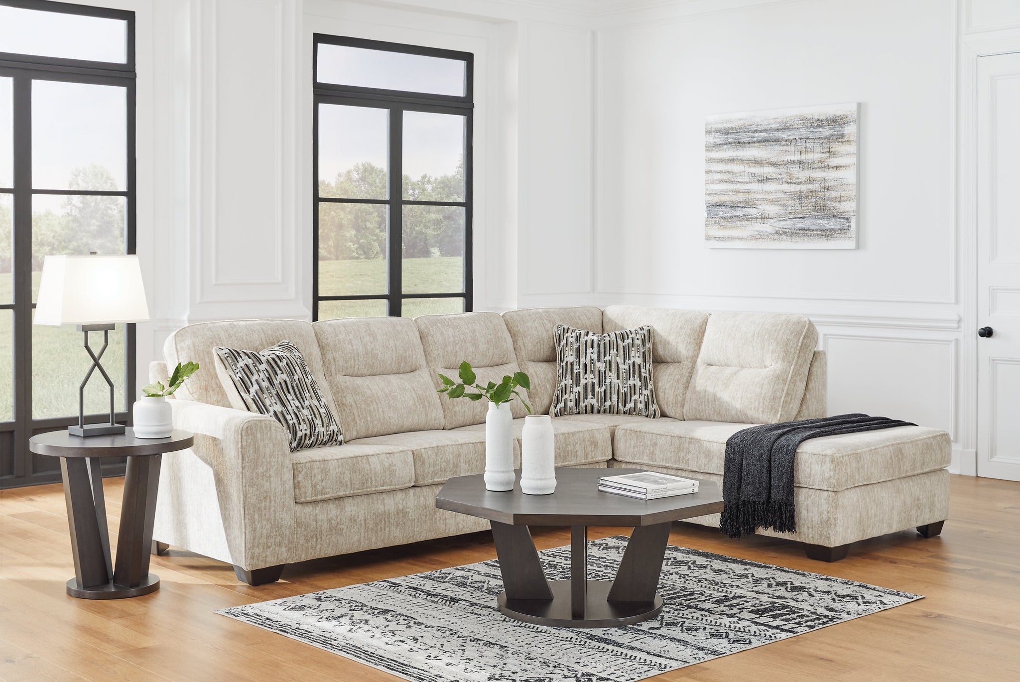 Lonoke 2-Piece Sectional with Chaise - Furnish 4 Less 98 (NY)*