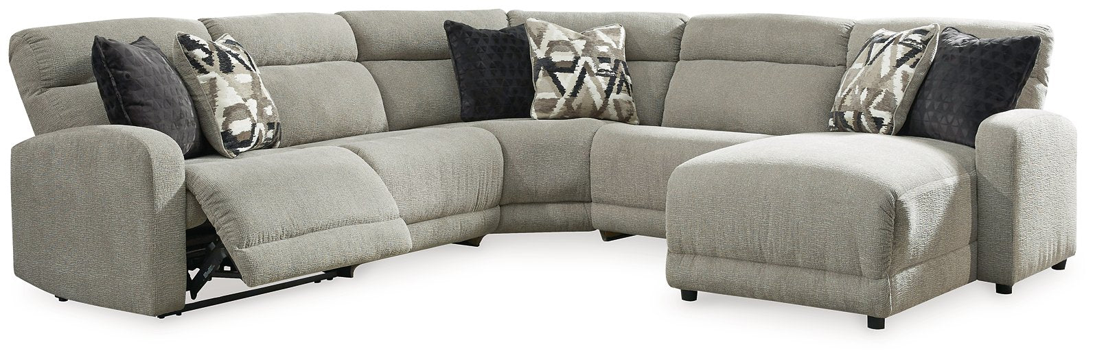 Colleyville 5-Piece Power Reclining Sectional with Chaise - Furnish 4 Less 98 (NY)*