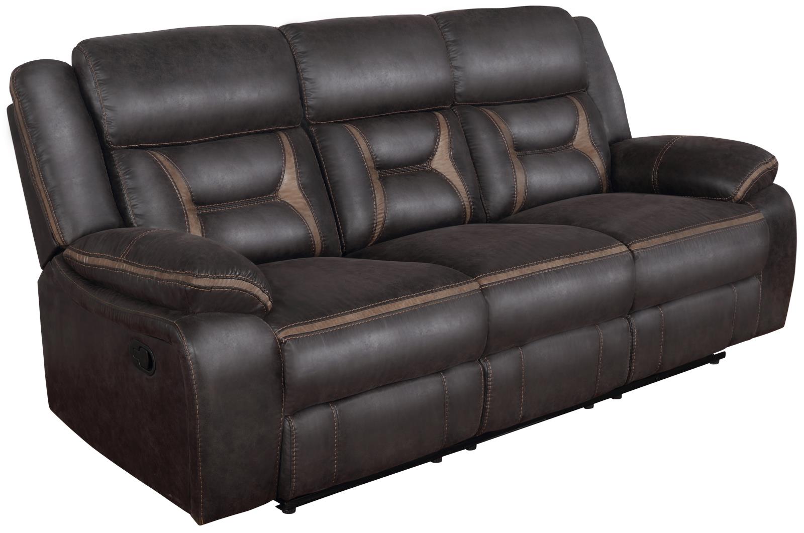 Greer Upholstered Tufted Back Motion Sofa image