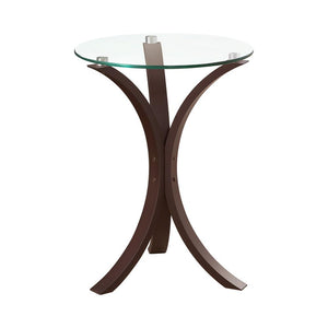 Edgar Round Accent Table Cappuccino image