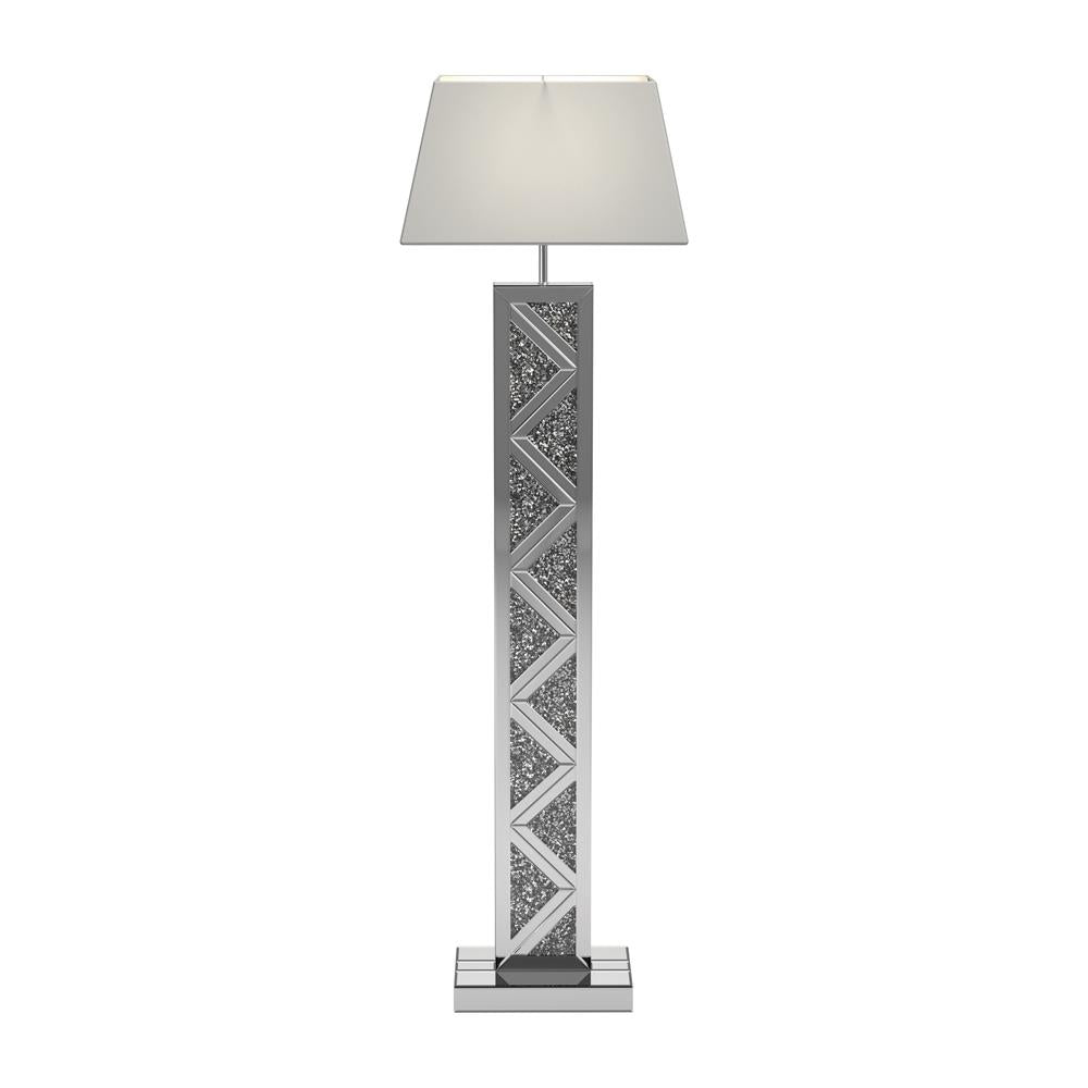 Carmen Geometric Base Floor Lamp Silver image