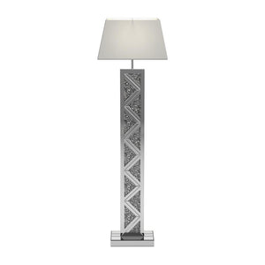 Carmen Geometric Base Floor Lamp Silver image