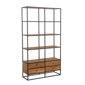 Belcroft 4-drawer Etagere Natural Acacia and Black image