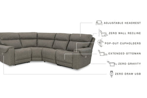 Starbot 4-Piece Power Reclining Sectional - Furnish 4 Less 98 (NY)*