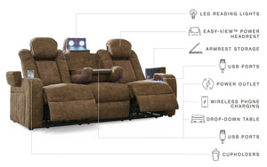 Wolfridge Power Reclining Loveseat - Furnish 4 Less 98 (NY)*