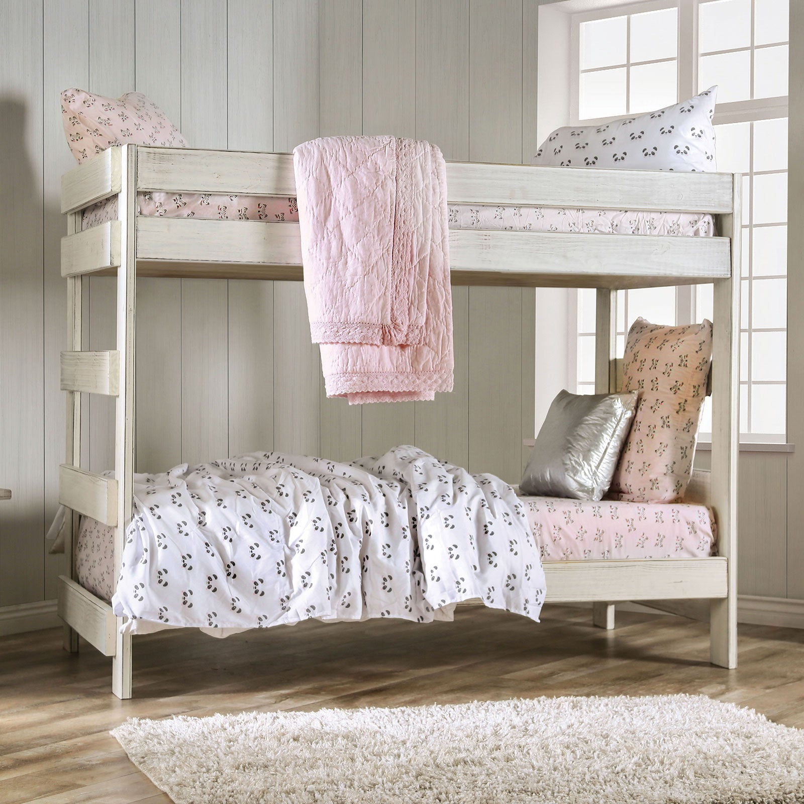 ARLETTE T/T Bunk Bed w/ 2 Slat Kits (*Mattress Ready) - Furnish 4 Less 98 (NY)*