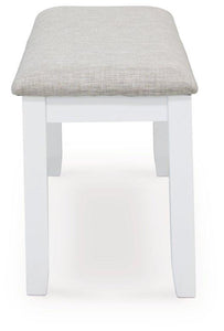 Stonehollow White/Gray Dining Table and Chairs with Bench (Set of 6) - Furnish 4 Less 98 (NY)*