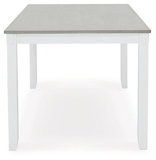 Stonehollow White/Gray Dining Table and Chairs with Bench (Set of 6) - Furnish 4 Less 98 (NY)*