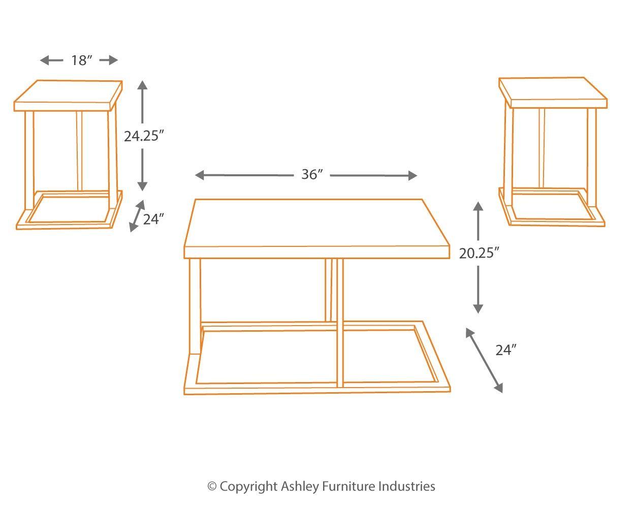 Airdon - Occasional Table Set (3/cn)