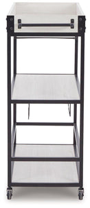 Bayflynn White/Black Bar Cart - Furnish 4 Less 98 (NY)*