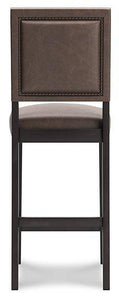 Benmara Brown/Dark Brown Bar Height Bar Stool