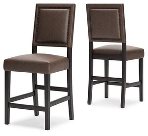 Benmara Brown/Dark Brown Counter Height Bar Stool