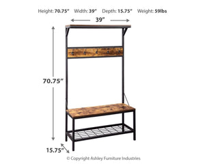 Bevinfield - Hall Tree With Storage Bench - Furnish 4 Less 98 (NY)*