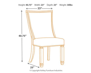 Bolanburg - Dining Uph Side Chair (2/cn) - Furnish 4 Less 98 (NY)*