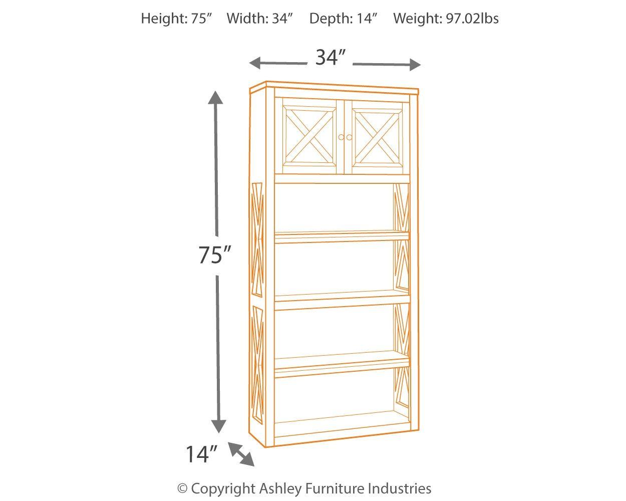 Bolanburg - Large Bookcase - Furnish 4 Less 98 (NY)*