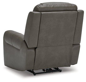 Card Player Smoke Power Recliner