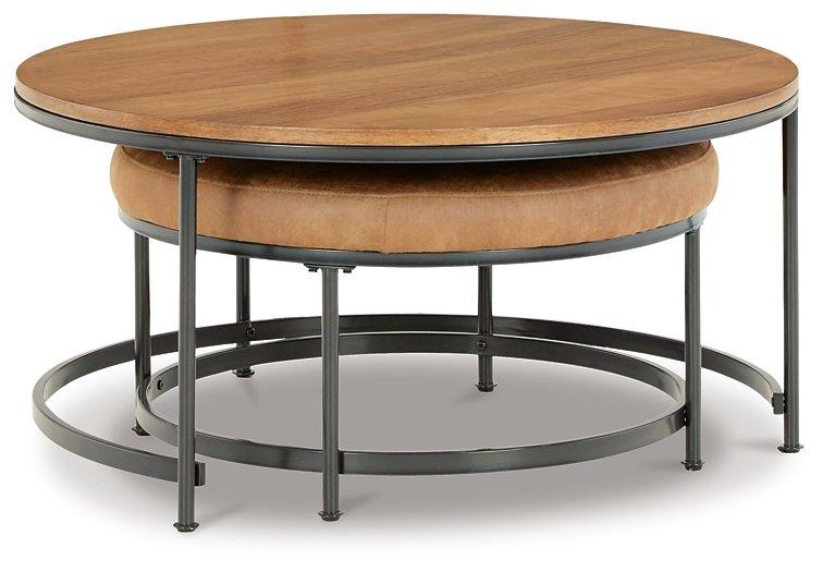 Drezmoore Light Brown/Black Nesting Coffee Table (Set of 2) - Furnish 4 Less 98 (NY)*