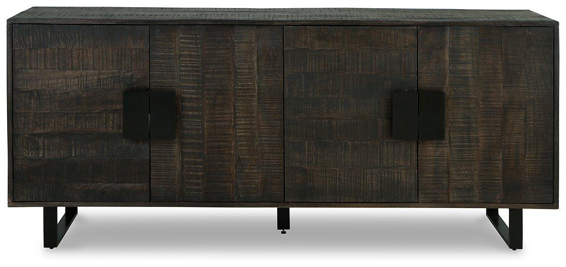 Kevmart Grayish Brown/Black Accent Cabinet