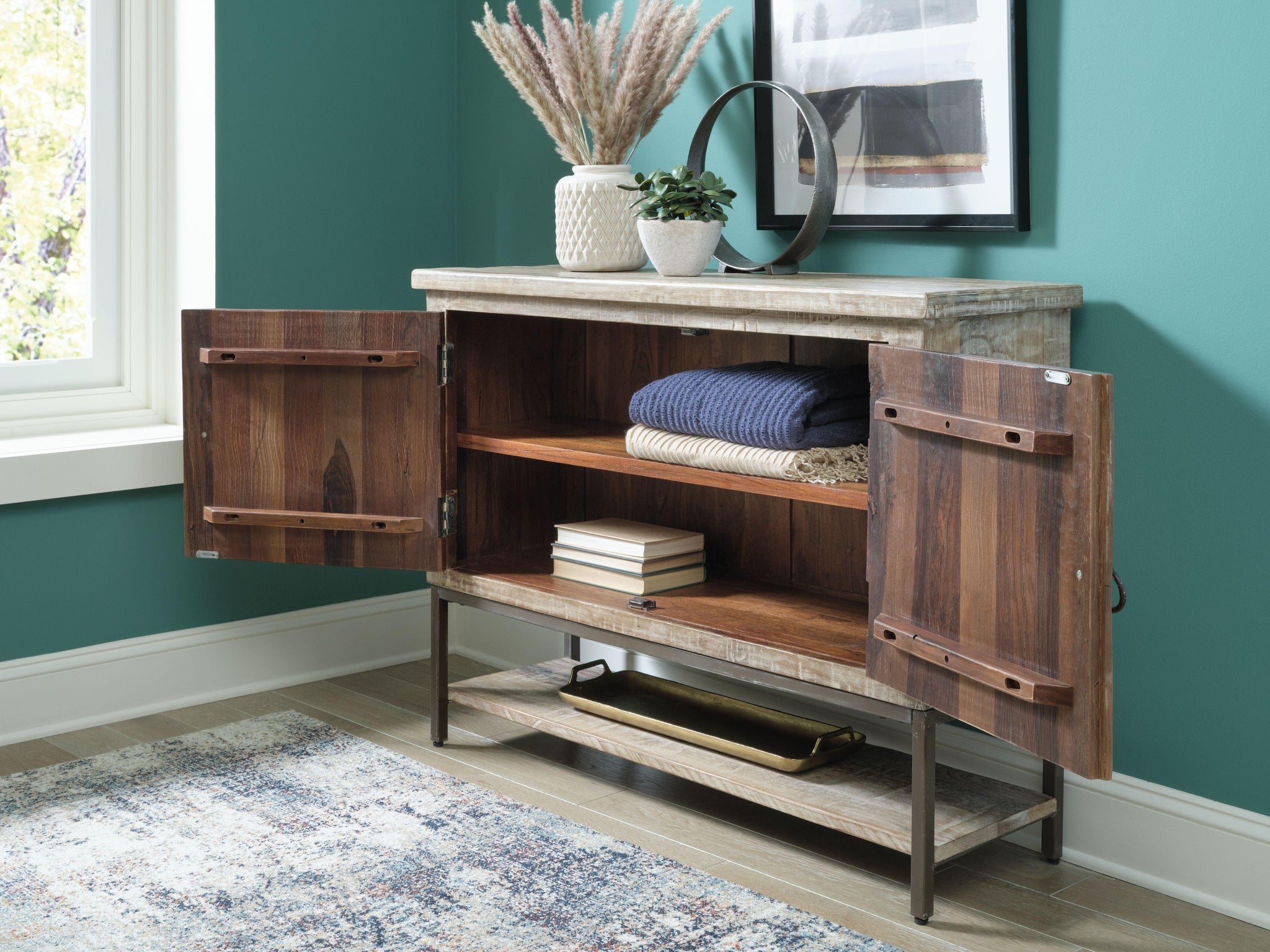 Laddford - Accent Cabinet - 2-shelves - Furnish 4 Less 98 (NY)*