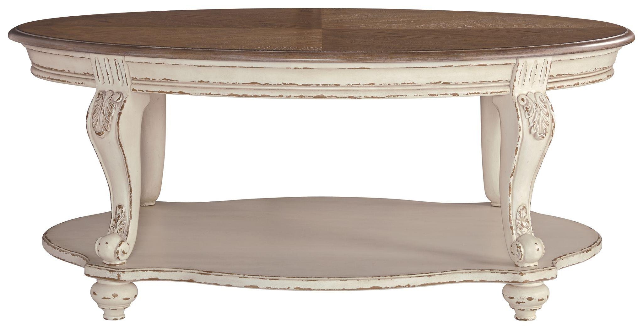 Realyn - Oval Cocktail Table - Furnish 4 Less 98 (NY)*