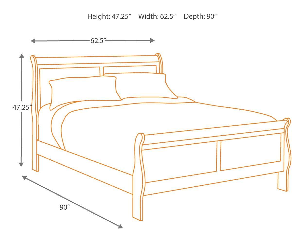 Alisdair - Sleigh Bed - Furnish 4 Less 98 (NY)*