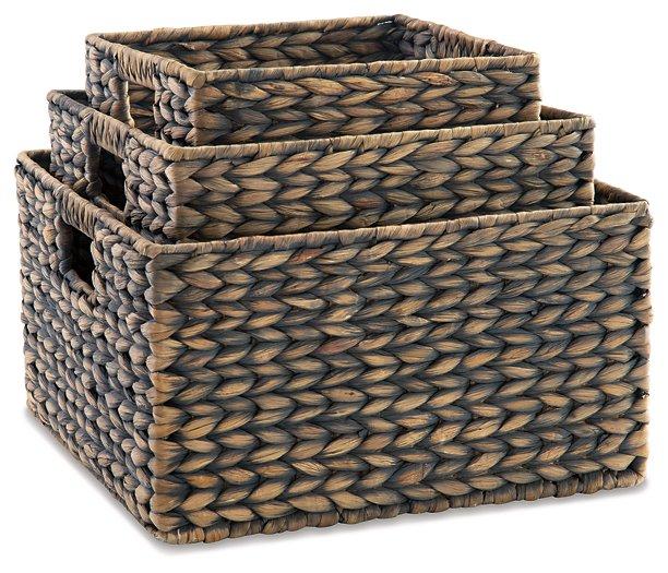 Elian Antique Gray Basket (Set of 3) - Furnish 4 Less 98 (NY)*