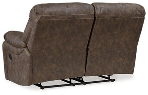 Kilmartin Chocolate Reclining Loveseat - Furnish 4 Less 98 (NY)*