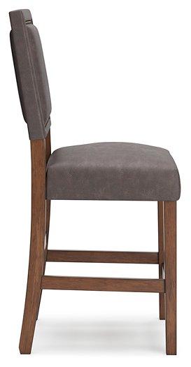 Benmara Grayish Brown/Brown Counter Height Bar Stool (Set of 2)