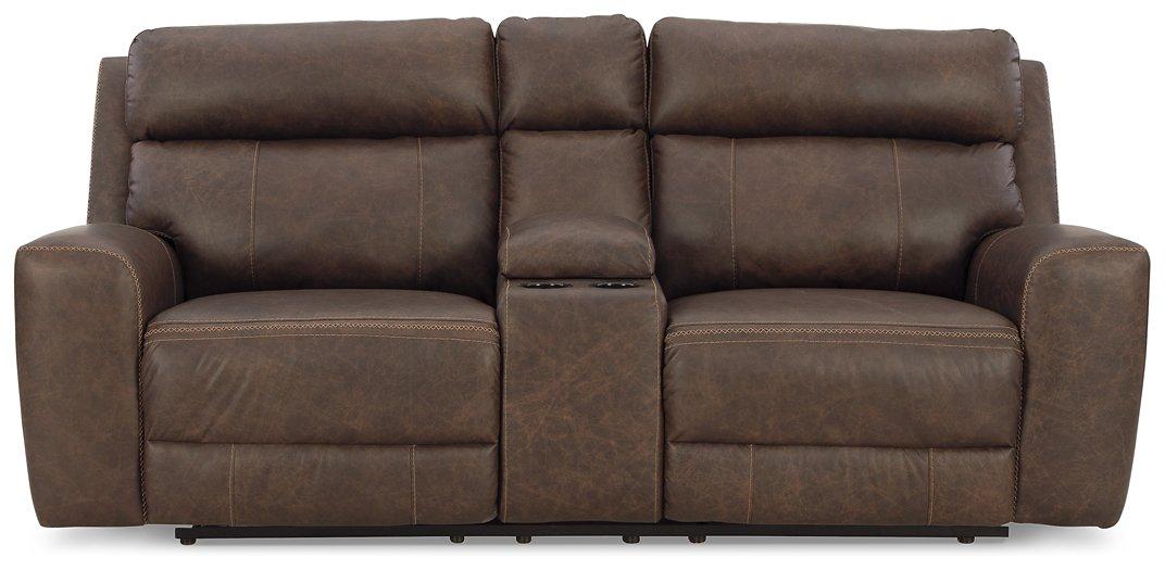 Roman Power Reclining Loveseat with Console