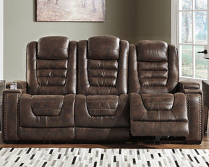 Game Zone Bark Power Reclining Sofa and Loveseat