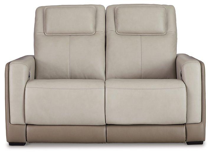 Battleville Almond Power Reclining Loveseat