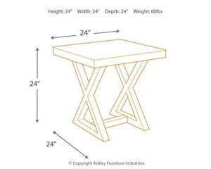 Wesling Light Brown Coffee Table and 2 End Tables - Furnish 4 Less 98 (NY)*