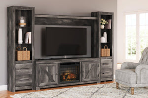 Wynnlow 4-Piece Entertainment Center with Electric Fireplace - Furnish 4 Less 98 (NY)*