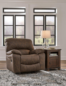 Kilmartin Chocolate Recliner - Furnish 4 Less 98 (NY)*