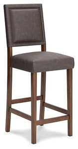 Benmara Grayish Brown/Brown Bar Height Bar Stool