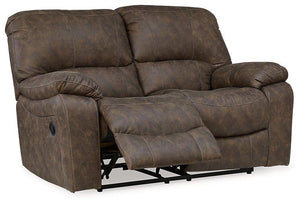 Kilmartin Chocolate Reclining Loveseat - Furnish 4 Less 98 (NY)*