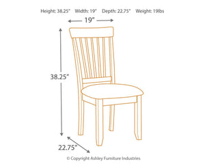 Berringer - Dining Uph Side Chair (2/cn)