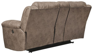 Stoneland - Dbl Rec Pwr Loveseat W/console - Furnish 4 Less 98 (NY)*