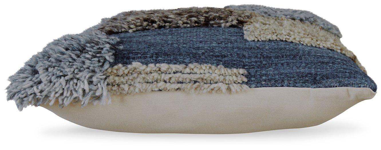 Gibbend Blue/Gray/White Pillow - Furnish 4 Less 98 (NY)*