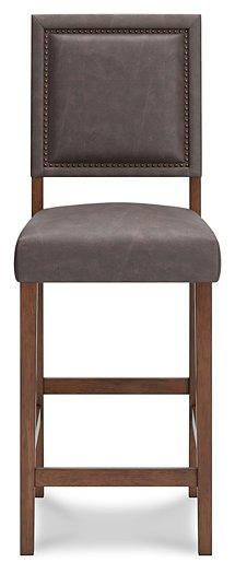 Benmara Grayish Brown/Brown Bar Height Bar Stool (Set of 2) - Furnish 4 Less 98 (NY)*