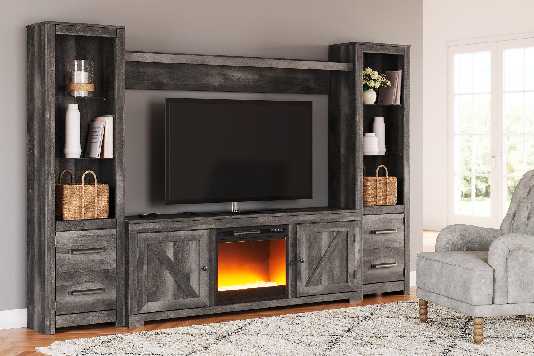 Wynnlow 4-Piece Entertainment Center with Electric Fireplace - Furnish 4 Less 98 (NY)*