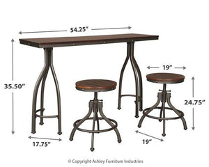 Odium Counter Height Dining Table and Bar Stools (Set of 3) - Furnish 4 Less 98 (NY)*