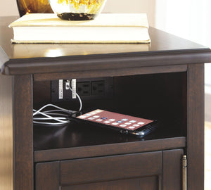 Barilanni - Brown Dark - Chair Side End Table