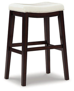 Lemante Ivory/Brown Bar Height Bar Stool (Set of 2)