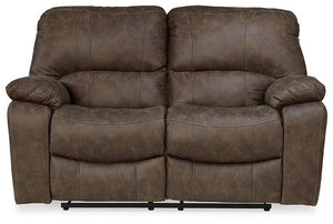 Kilmartin Chocolate Reclining Loveseat - Furnish 4 Less 98 (NY)*