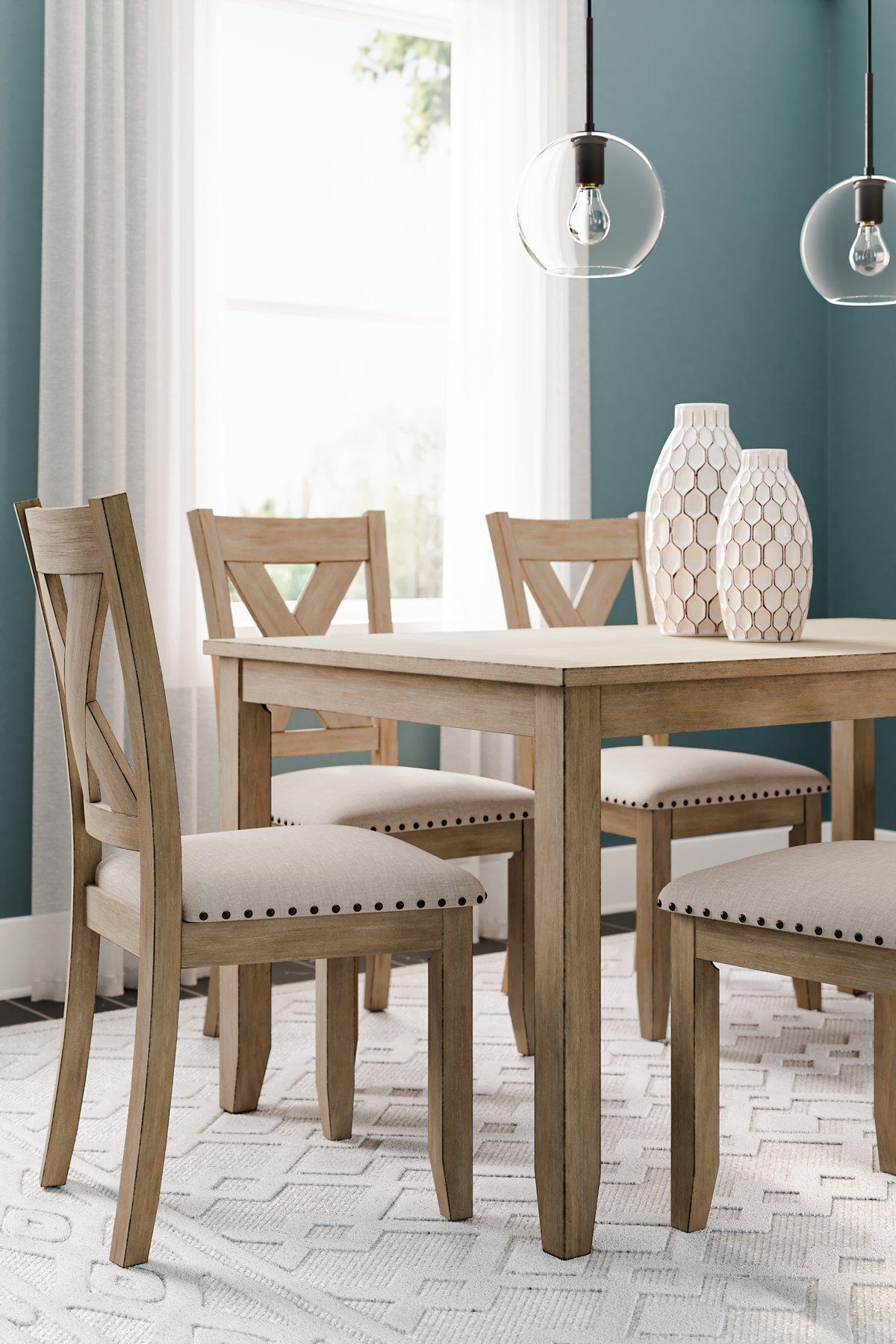 Sanbriar Dining Table and Chairs (Set of 7) - Furnish 4 Less 98 (NY)*