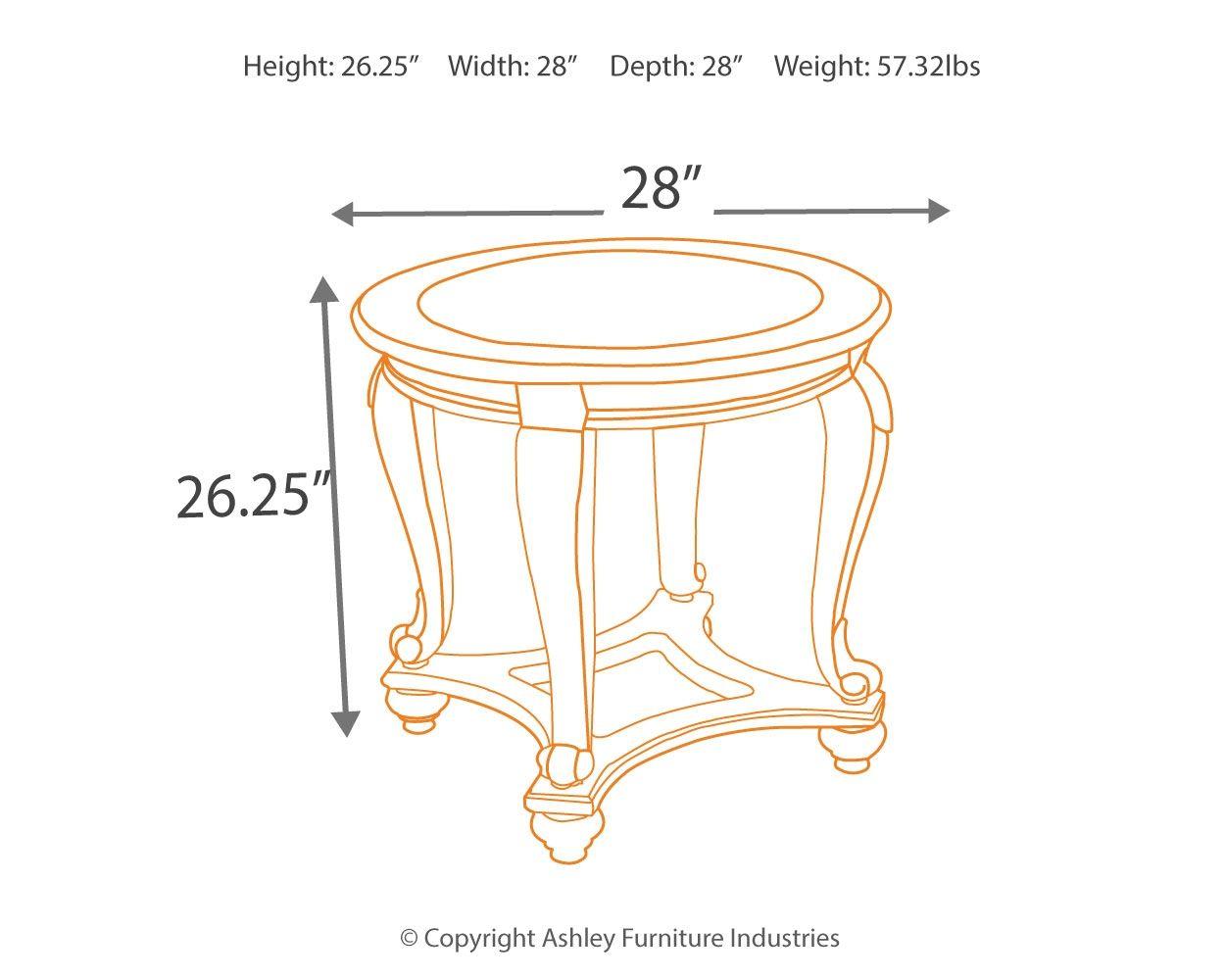 Norcastle - Round End Table - Furnish 4 Less 98 (NY)*