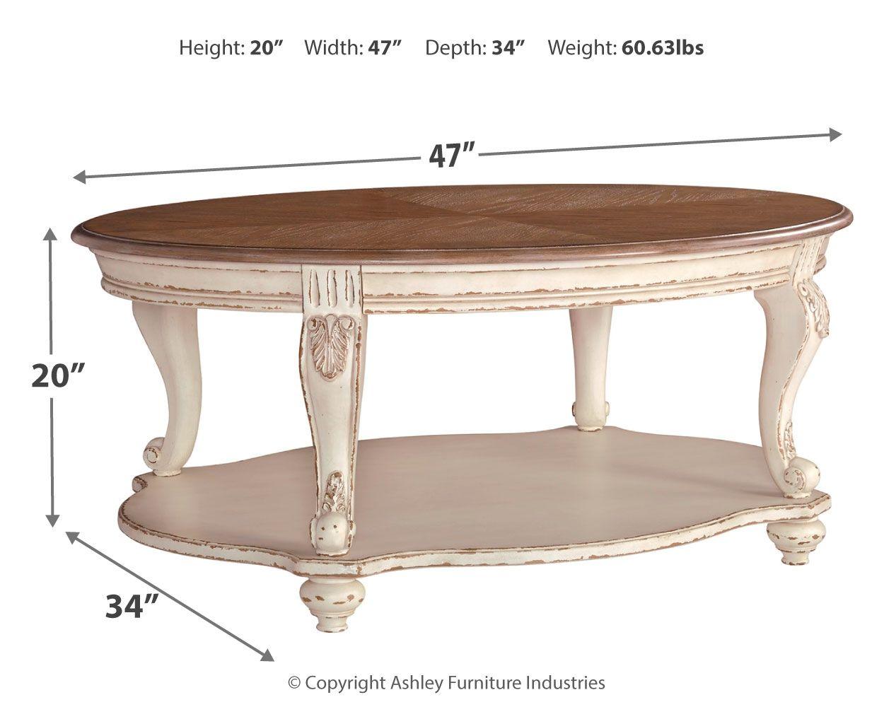 Realyn - Oval Cocktail Table - Furnish 4 Less 98 (NY)*